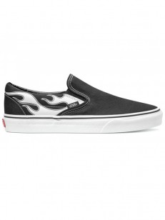 Vans Classic Slip-On (FLAME) BLACK/WHITE